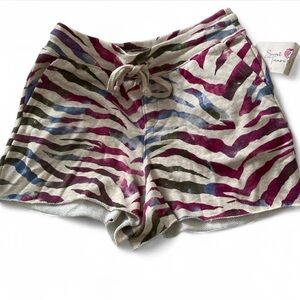 Zebra Print Athletic Shorts